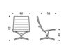 Схема Кресло ICF Office 2015 1950183 C F48 Современный / Скандинавский / Модерн
