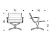 Схема Кресло ICF Office 2015 1953089 E 972 Современный / Скандинавский / Модерн