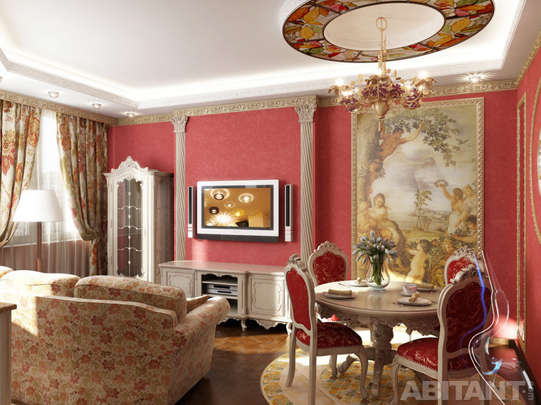 Интерьер квартиры в классическом стиле. Abitant Москва